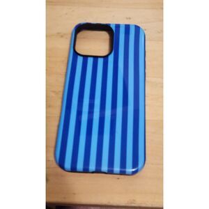 Stripe Blue Phone Case | iPhone 16 Pro | Sleek Aesthetic Modern Cool Design